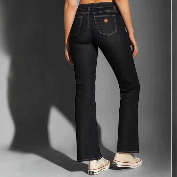 Abrand A ’99 Alice Low Rise Waist Boot Cut Jeans Women’s Dark Rinse Wash Sz: 30 - Picture 2 of 16